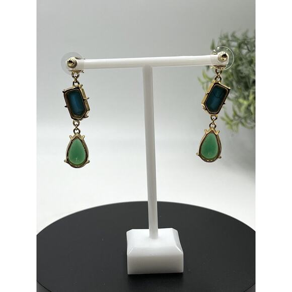 Kate Spade Turquoise Blues Green Linear Fiesta Crystal Dangle Drop Earring - Picture 13 of 16